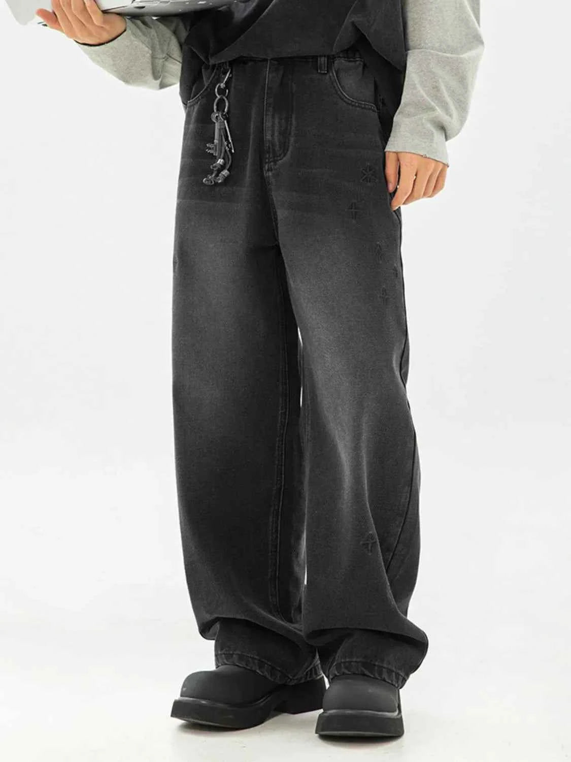 Men's Plus Size Wide Leg Jeans